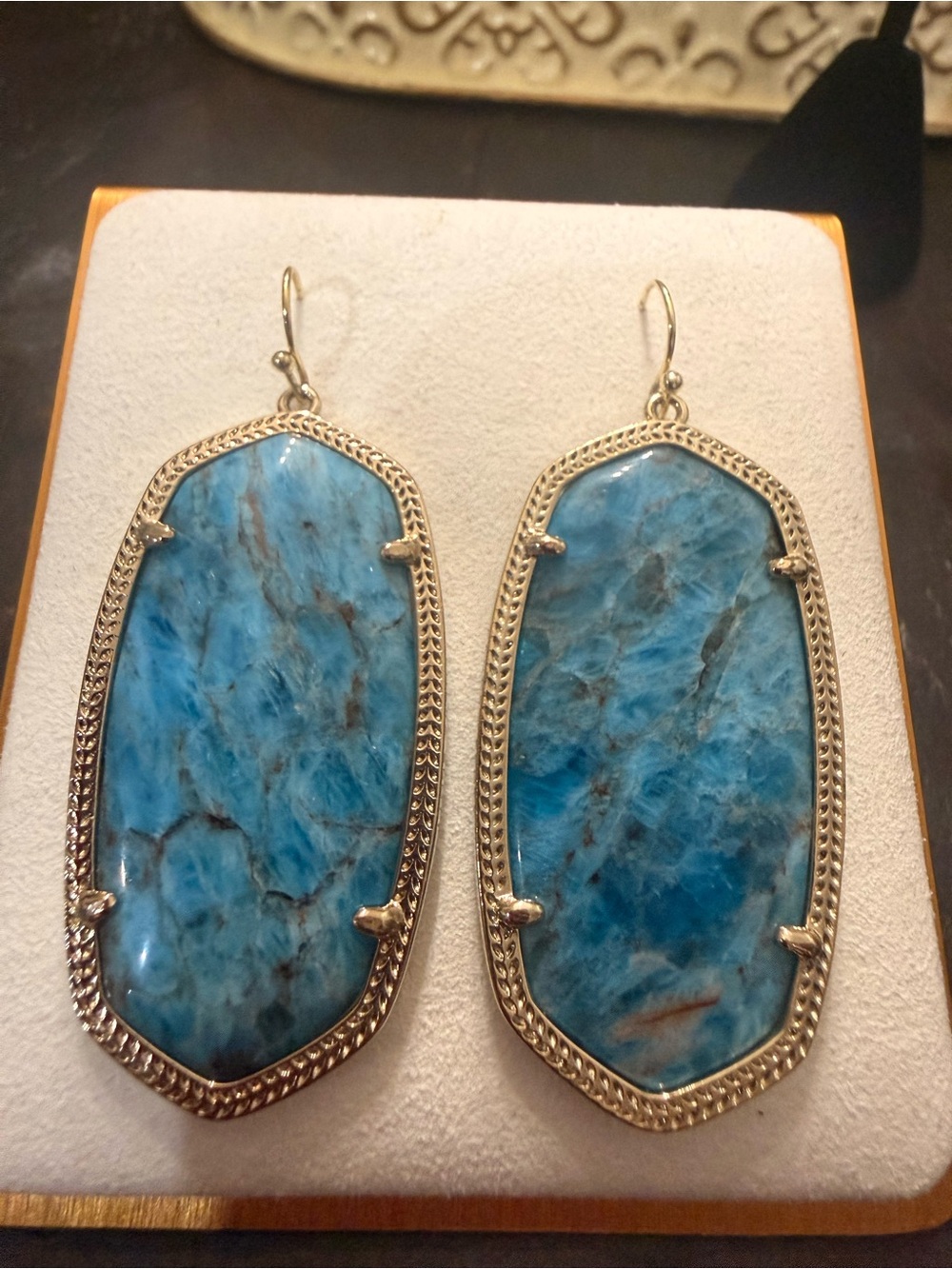 Kendra Scott retired Blue Sodalite Stone Drop Earrings - Women Jewelry